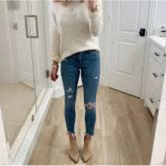 Abercrombie & Fitch Denim - Abercrombie & Fitch High Rise Ankle Jean - Size 28/6R - Destroyed